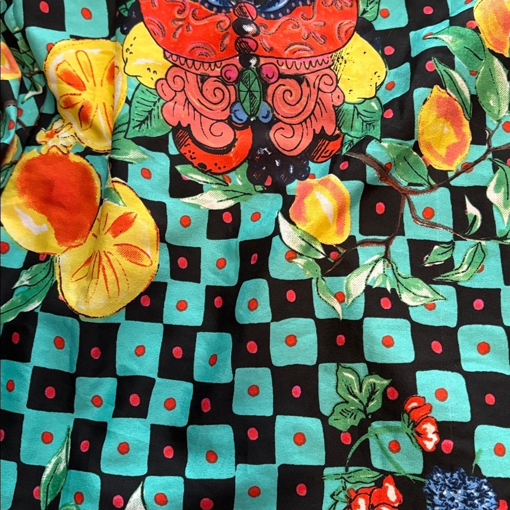 Vintage Antica Santoria by Giacomo Cirque Vibrant  Embroidered Tunic Top M. - Picture 8 of 9